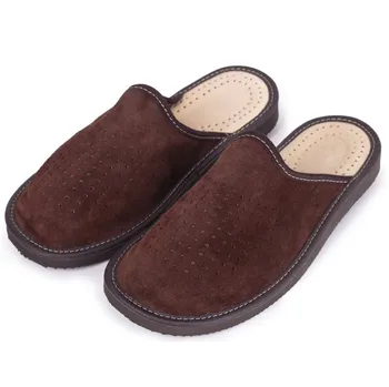 Pánské pantofle Vlnka 13-000144 hnědé