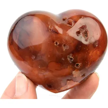 Přírodní kámen Srdce z karneolu (192g)