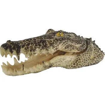Dekorace do akvária Akvarijní dekorace krokodýlí hlava se vzduchovou výpustí