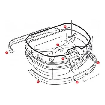 Zavazadlo na motocykl Z734SET 4-dílná sada stříbrných plastů pro kufr GIVI V 46 - pozice 13 GIVI s.r.l. 341579