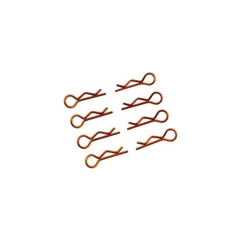 RC vybavení Sponky karoserie malé 1:10, pravé a levé po 4 ks (oranžové)