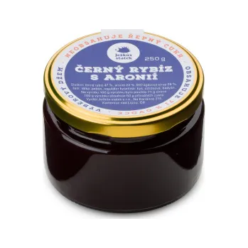 Výběrový džem černý rybíz s aronií a badyánem ... bez řepného cukru!, 250 g