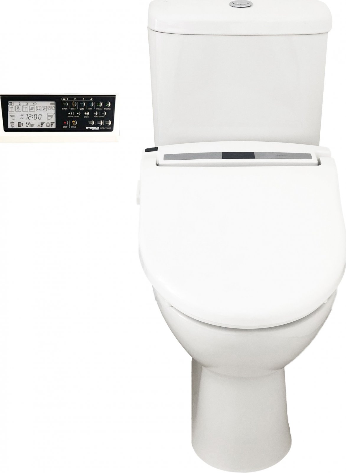 JIKA LYRA PLUS Rimless kombiklozet 360x630x430 mm, svislý odpad, bílá , HYUNDAI WACORTEC elektronický bidet HYUNDAI Wacortec s dálkovým ovládáním, R velikost, HDB-1500R-H8273870002801