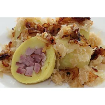 Hotové jídlo Bramborové knedlíky plněné uzeným masem, 600 g