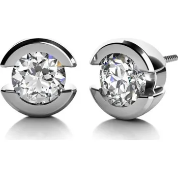 Náušnice Couple, Náušnice Joy, bílé zlato se zirkony, 6880474-0-0-1