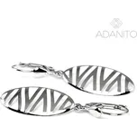 Zlaté visací náušnice z bílého zlata