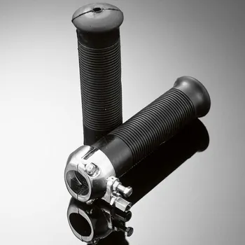 Gripy 25mm Highway Hawk s uchycením lanek pro motocykly HARLEY DAVIDSON, černá