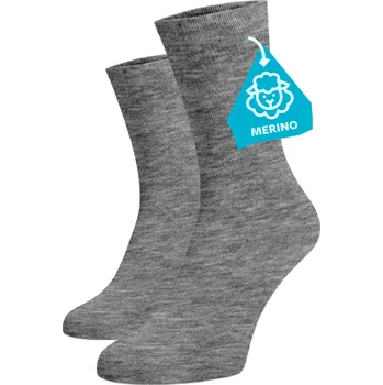Dámské termo ponožky Světle šedé ponožky MERINO Světle šedá Vlna (Merino) 42-44