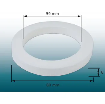 Těsnění mezi nádržku a ventil Bechyně - 80x59x6 mm - guma - G2/95F