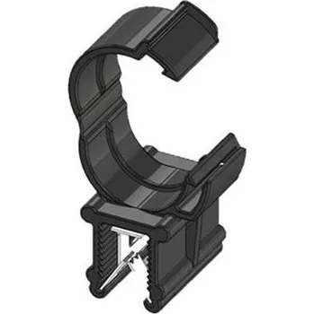Stahovací páska WKK Klip na hrany zástrčný ART005916 Průměr svazku (pevný)=13 mm tepelně stabilizovaná, kabelový svazek, podélná montáž černá 1 ks