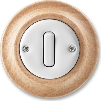 Stavebniny ABB 3559K-C86345 50 Decento® Ovládač přepínací se svorkou N 6/0 bílá/přírodní buk