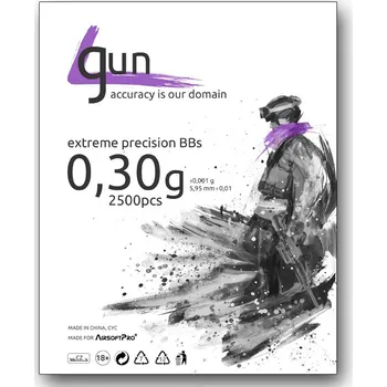 Airsoftová kulička 4gun Airsoftové kuličky 4GUN 0,30g 2500ks - bílé