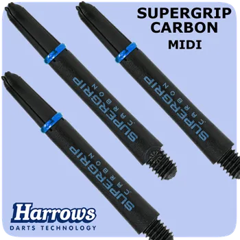 Příslušenství pro šipky Supergrip Carbon černo-modré / Harrows Velikost: Střední