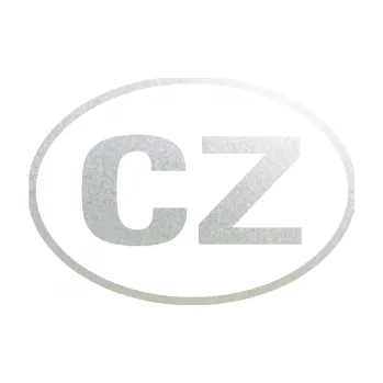 samolepka CZ značka bez podkladu (60 - pískované sklo) SAMOLEPKA NA AUTO, NÁLEPKA, FÓLIE, POLEP, TUNING, VLASTNÍ TEXT, TISK, AUTOSAMOLEPKY.cz, POLEPY, OBRÁZEK, LOGO, 3D STICKERS