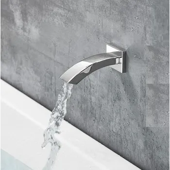 BESTECO Výtoková Hubice GINKO G11-8T, Nástěnná pro Podomítkovou Baterii, Vyložení 14 cm, Materiál Mosaz, CHROM LESKLÝ