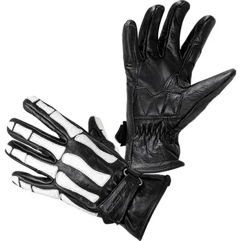 Moto rukavice W-TEC Moto rukavice Classic White Bones černá - XXL