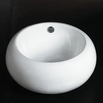 Umyvadlo BESTECO VILLO Keramické umyvadlo na desku, Ø 42 cm, s přepadem (P7556)