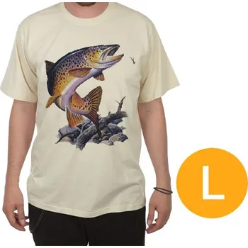 Pánské tričko Rybářské tričko se pstruhem - velikost L