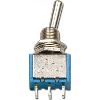 Elektroinstalace pro motocykl Přepínač On / Off / On - stříbrný, bez popisu