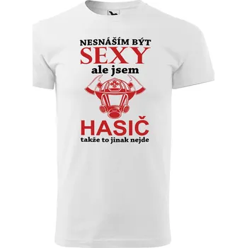 Tričko Sexy hasič (pánské) (Velikost: XL, Barva trička: Bílá)