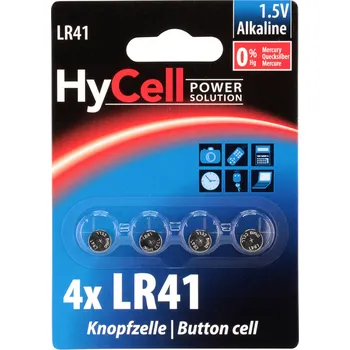 Článková baterie HyCell knoflíkový článek LR 41 1.5 V 4 ks 30 mAh alkalicko-manganová AG3