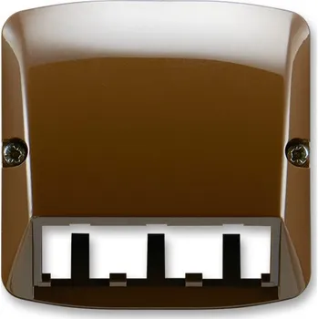 vypínač a zásuvka ABB 5014A-A00410 H Tango® Kryt zásuvky komunikační pro prvky Panduit Mini-Jack, Mini-Com, hnědá