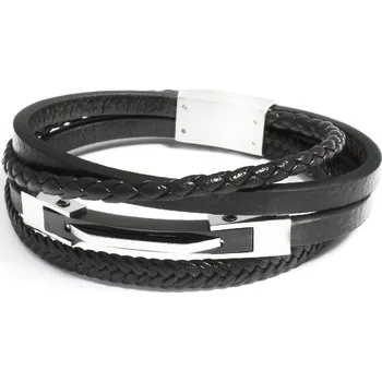 Náramek BM Jewellery S1063220 černá 21 cm