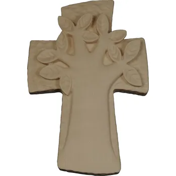 Vánoční dekorace Ornatis Kříž - Strom Života III. Provedení: Přírodní bez malování, Velikost Kříže: 12 cm