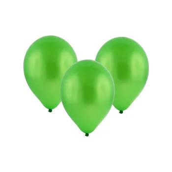 Balónek Latexové balónky zelené metalické - 10ks 30cm