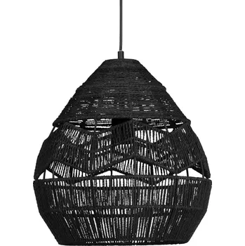 WOOOD Černé pletené závěsné světlo Adelaine 35 cm