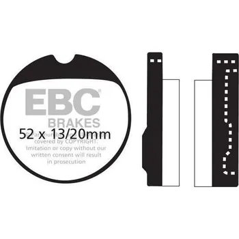 Brzdový komplet EBC FA13 organické brzdové destičky pro motorku
