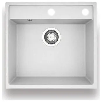 Nerezový dřez Casarredo Pyragranitový dřez CAMEA 1B (53x50) snow