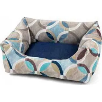 Pelíšek pro psa Textilní pelíšek LEO PET modrá kolečka 45 x 60 cm