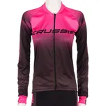 Crussis Dámský cyklistický dres s dlouhým rukávem CSW-061 černo-růžová - XS