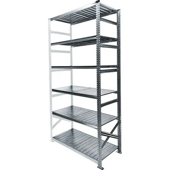 Dílenský regál Kovový policový regál SUPER, 2500x1500x700 mm, 6 polic, přídavný modul - Wexta.cz