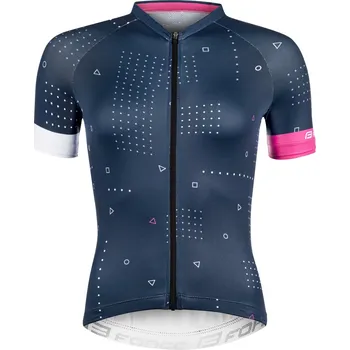 cyklistický dres Dámský dres FORCE GAME tmavě modrý L