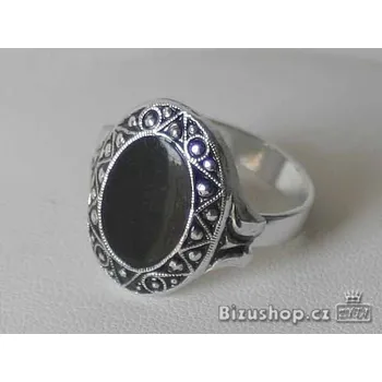 Prsten Prsten s černouy smaltovou výplní 23618