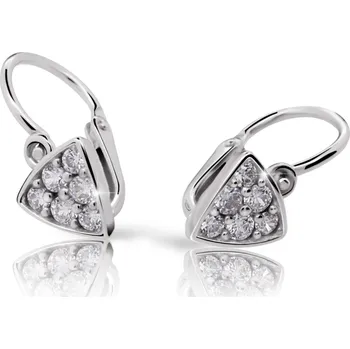 Náušnice CUTIE Dětské náušničky bílé zlato