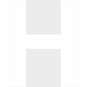 Barva ve spreji ŠABLONY plast písmena - H plast 0,5 mm výška znaku 100 mm