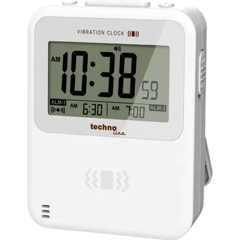 Budík Techno Line WT 350 Quartz budík bílá časů buzení 2 alarm s vibracemi