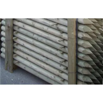 Ohradník Dřevěný kůl kulatý borový 200 cm průměr 6 cm na ohradu