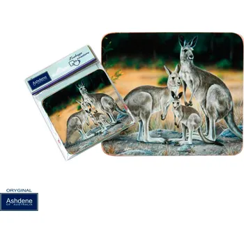 prostírání Leonardo, Anglie Hanipol - Korkové prostírání Klokaní rodinka 1 ks - 10*11 cm