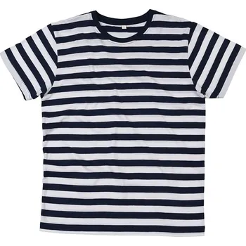 Pánské tričko Mantis pánské Pruhované tričko Tmavě modrá a bílá S