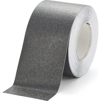 Výstražná páska Černá plastová voděodolná protiskluzová páska FLOMA Aqua-Safe - 18,3 x 10 cm tloušťka 0,7 mm