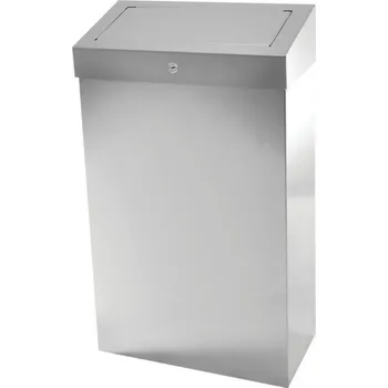 Odpadkový koš Merida Koš závěsný s víkem STELLA ECONOMY 27 l., nerez matový