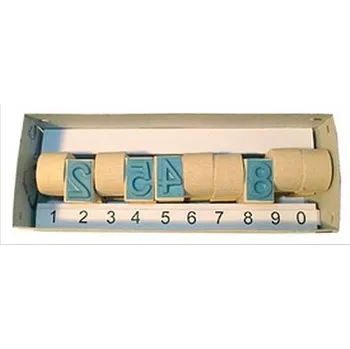 Dětské razítko VZ Dřevěná čísla 10 mm 10 ks