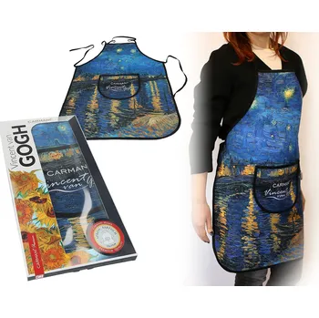 Carmani® Carmani - Kuchyňská zástěra V. Van Gogh v dárkové krabičce - 77*59 cm