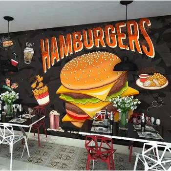 Fototapeta Solution Media 3D tapeta - Hamburger restaurant SM149 6 - Samolepící tapeta - 380-450g/m2