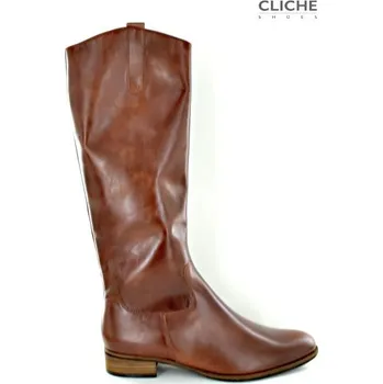 Dámské kozačky Hnědé kozačky Gabor, lýtko S (úzké lýtko) 43