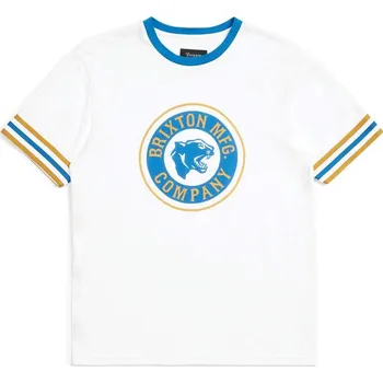 Pánské tričko BRIXTON triko - Forte Ringer S/S Knit White (WHITE) velikost: M